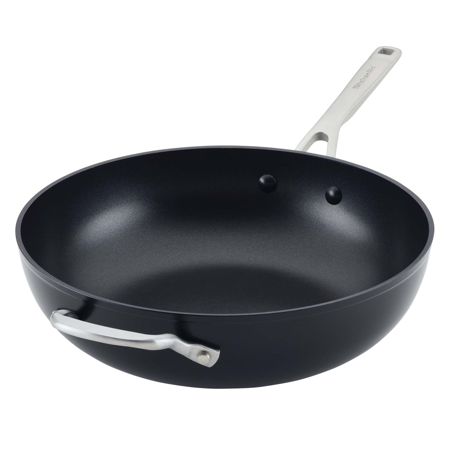 12.25" HARD ANODIZED INDUCTION NONSTICK OPEN STIR FRY PAN