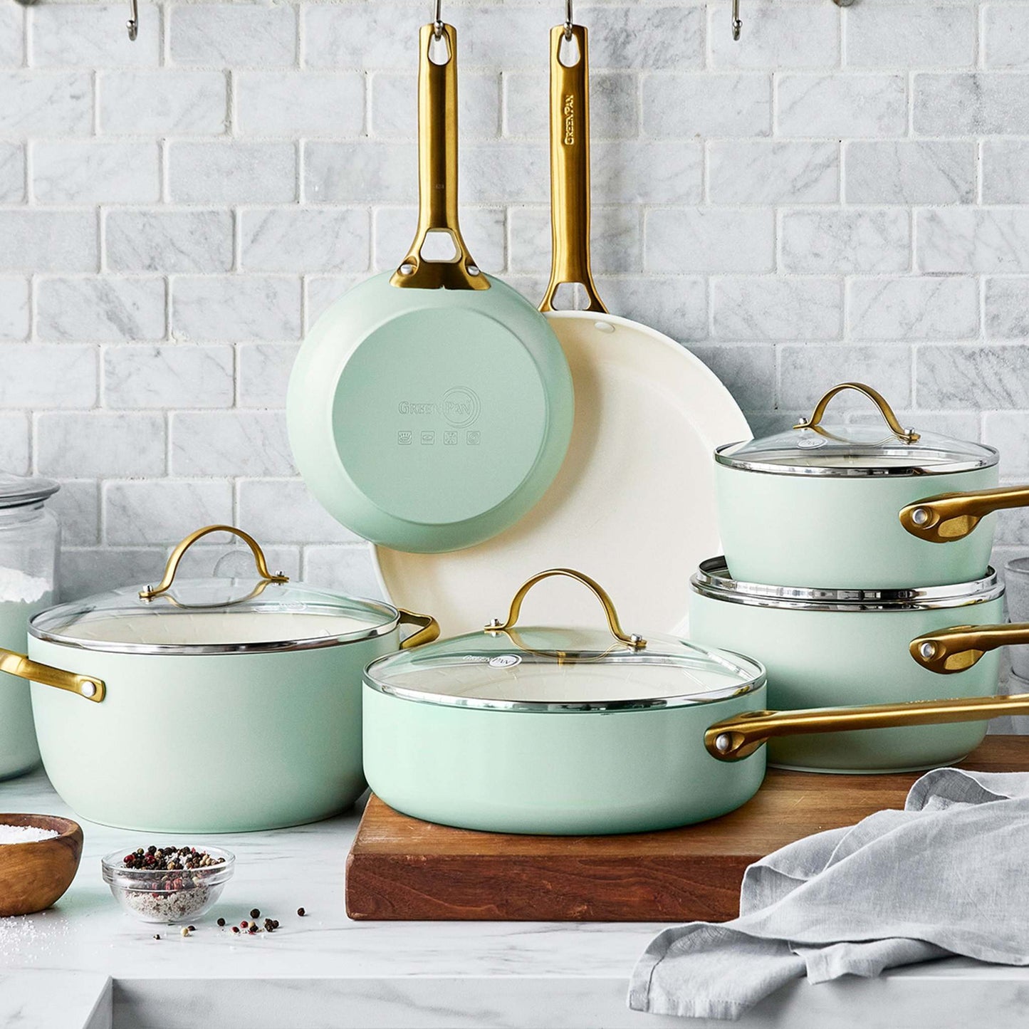 RESERVE CERAMIC NONSTICK 10PC COOKWARE SET JULEP