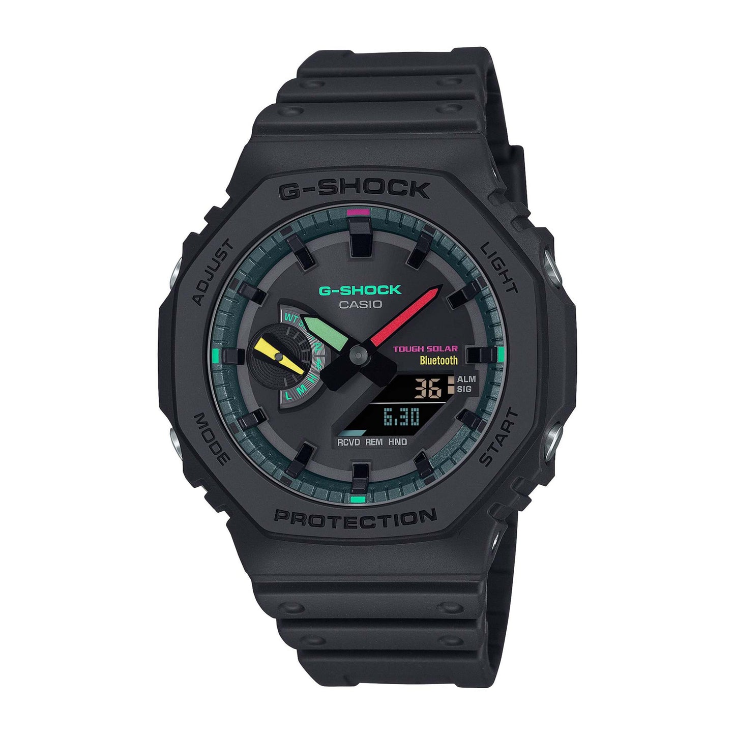 MEN'S 2100 RESIN ANA/DIGI SMARTPHONE LINK WATCH W/ FLUOROESCENT ACCENTS