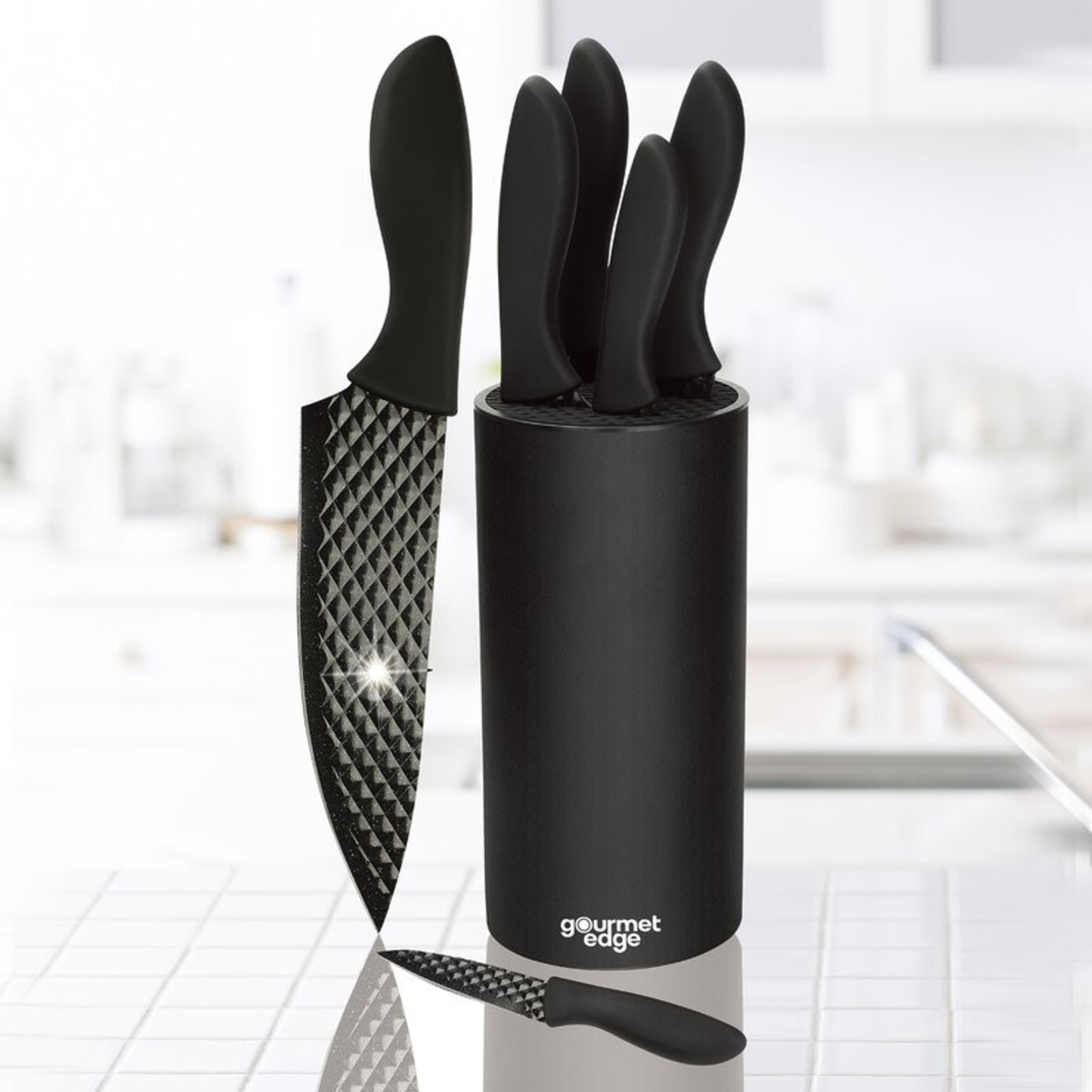 7 - PIECE DUAL DIAMOND NON-STICK KNIFE SET