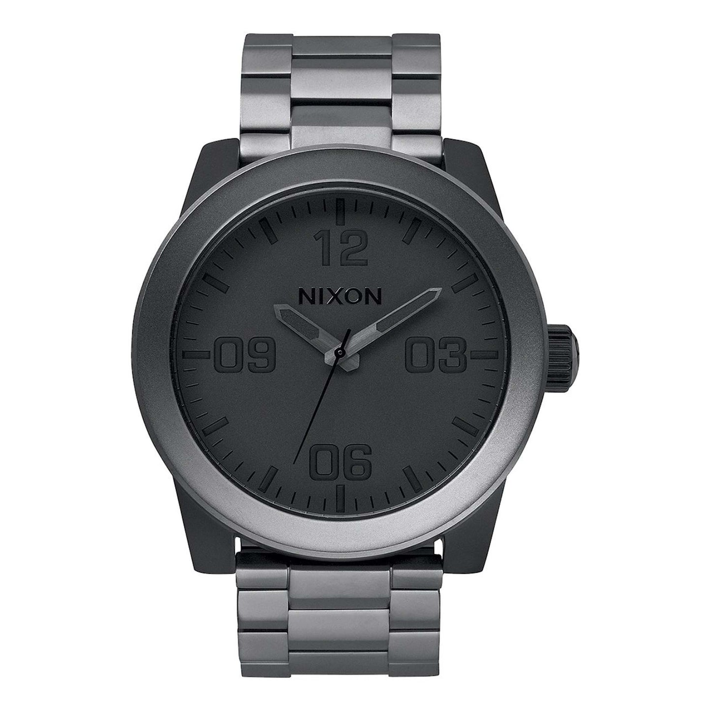 MENS CORPORAL STAINLESS STEEL MATTE WATCH GUNMETAL DIAL