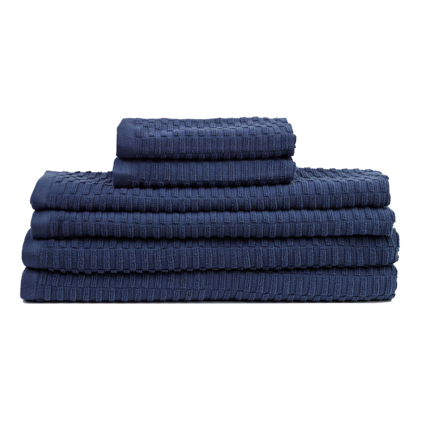 LISBON TOWEL 6 PIECE SET - (NAVY)