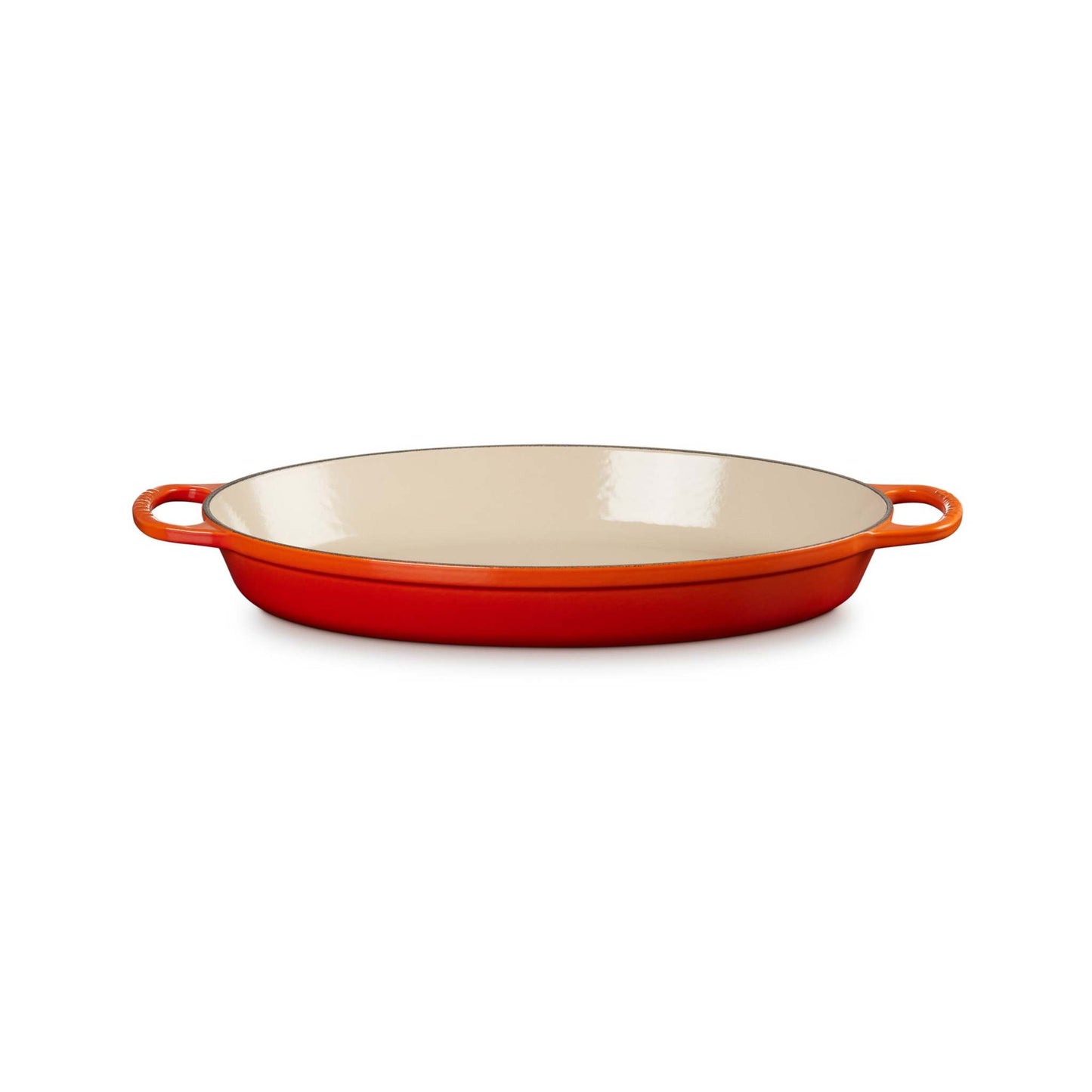 3QT SIGNATURE CAST IRON OVAL BAKER CERISE