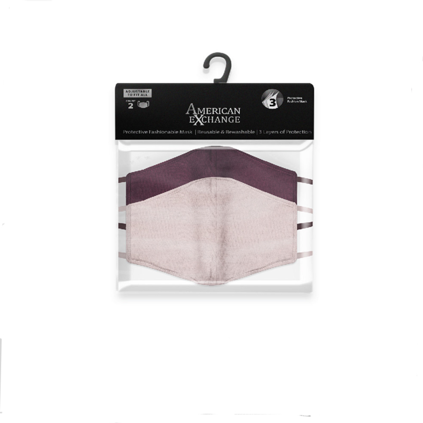 FACE MASK PURPLE - (2 PACK)