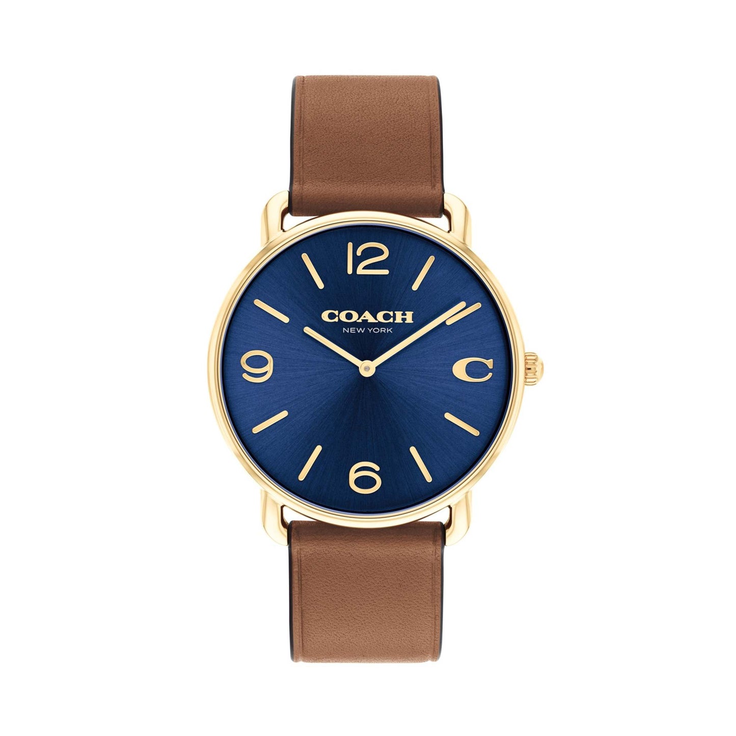 MENS' ELLIOT & LEATHER STRAP WATCH