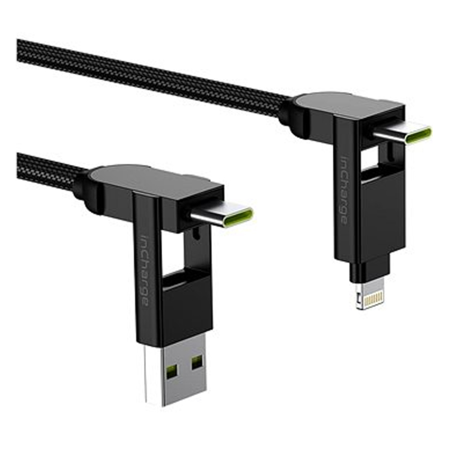 INCHARGE X MAX 6 IN 1 CHARGING AND DATA CABLE - (1.5M) - (BLACK)