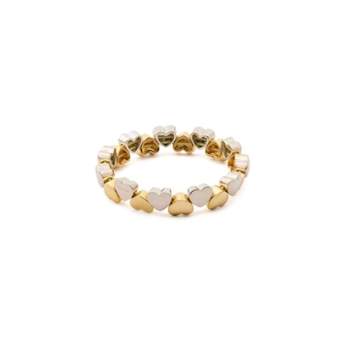 HEART YOU STRETCH BRACELET - TWO TONE