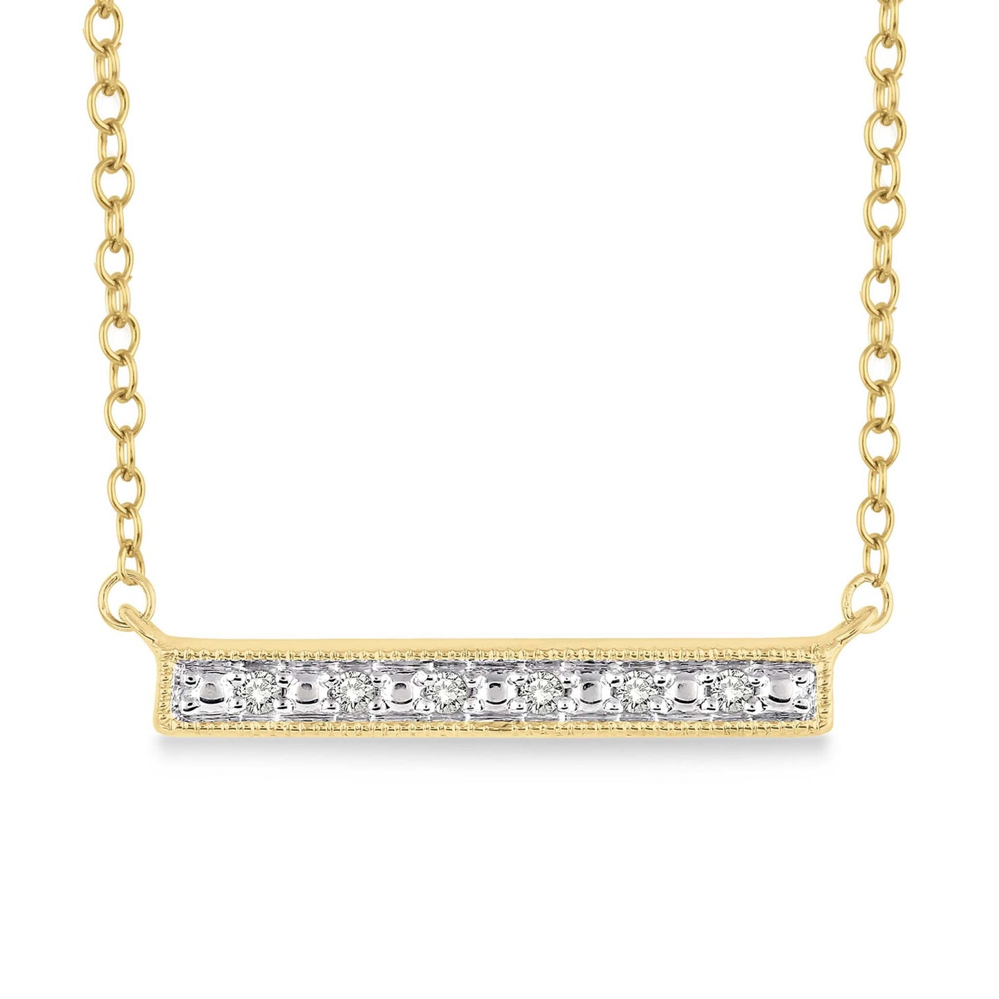 DIAMOND BAR PENDANT NECKLACE