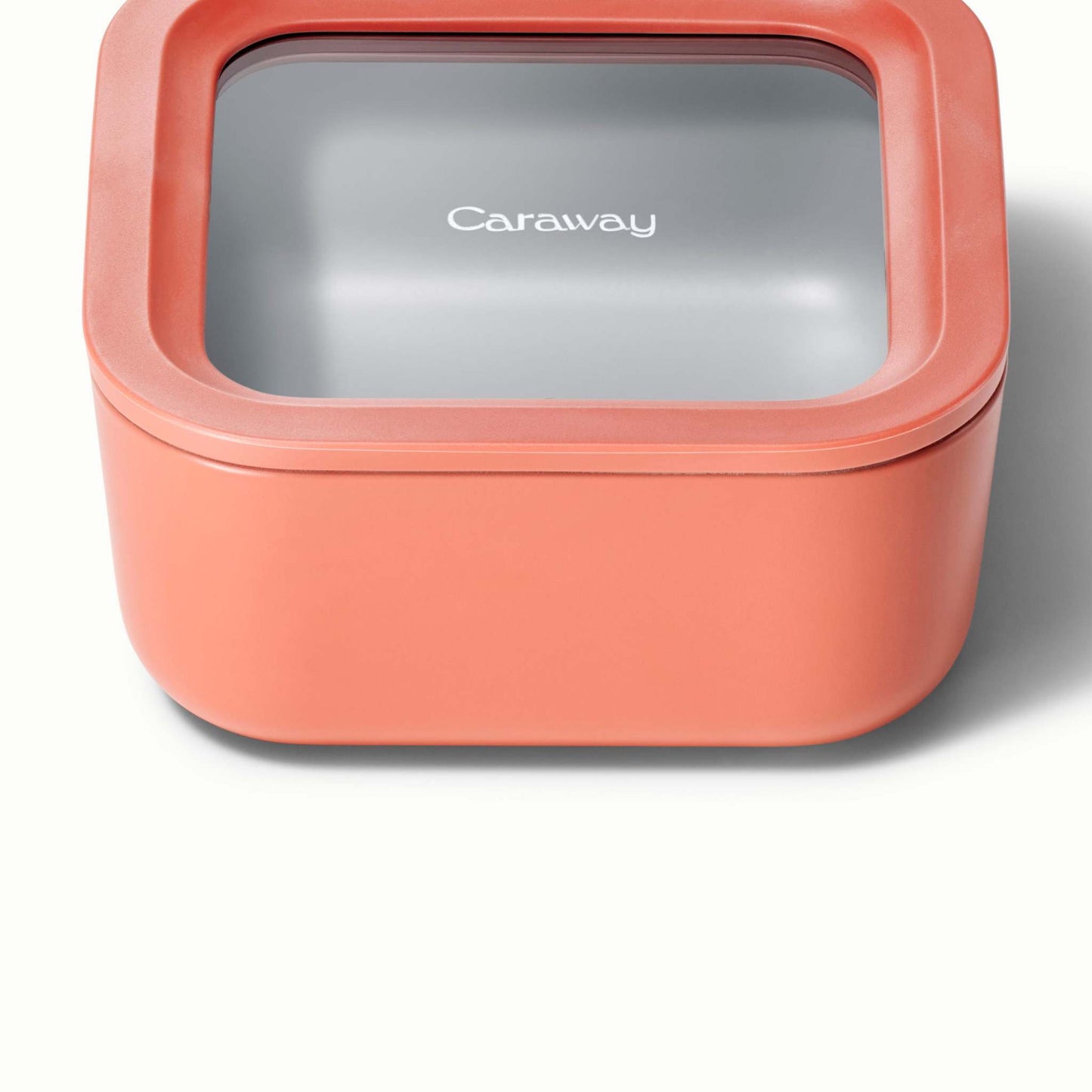 4.4 CUP GLASS FOOD CONTAINER SQUARE SHAPE W/ LID PERRACOTTA