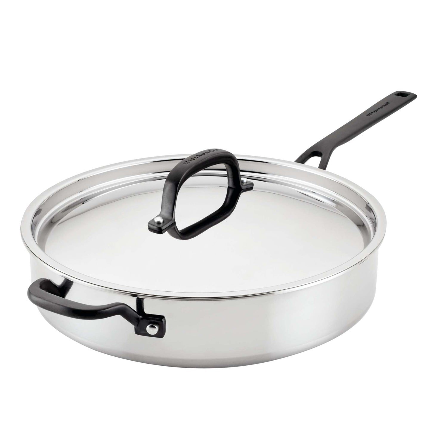 5QT STAINLESS STEEL 5-PLY COVERED SAUTE PAN W/ HELPER HANDLE