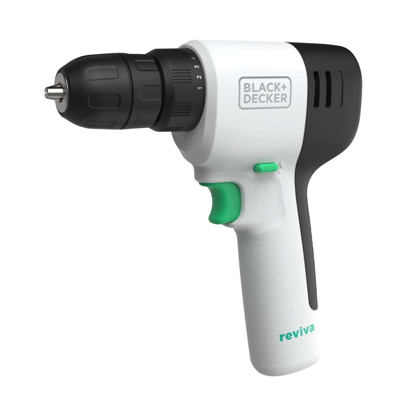 REVIVA 12V MAX CORDLESS DRILL W/ CHARGER & DOUBLE-ENDED SCREWDRIVER BIT