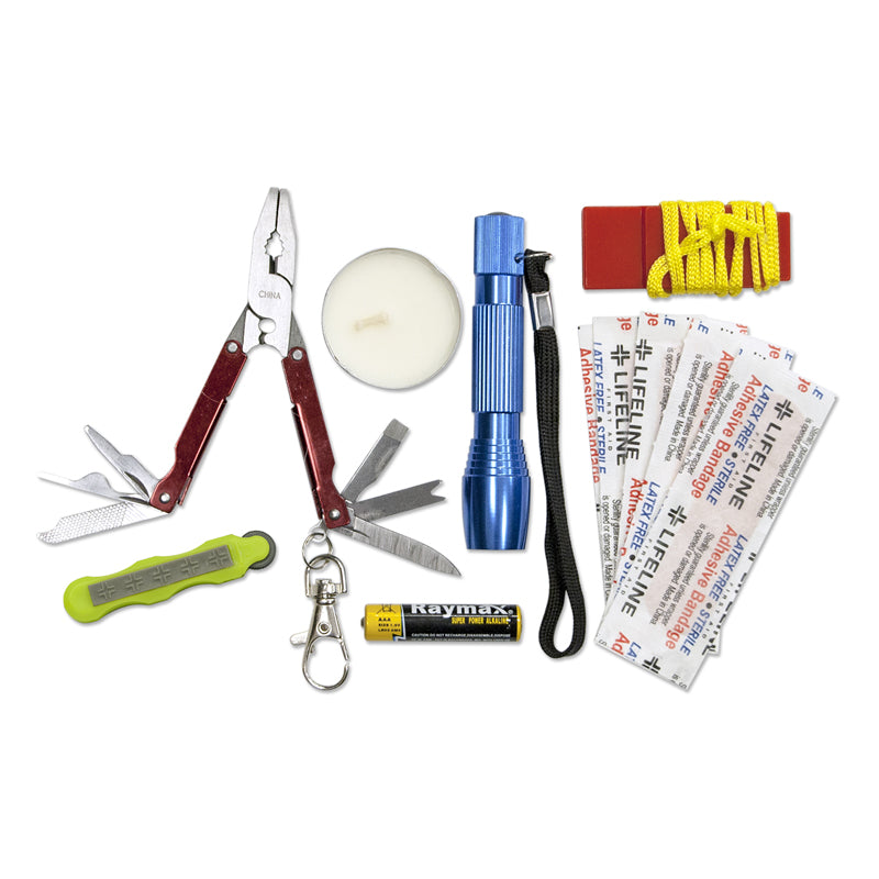 13 - PIECE WEATHER RESISTANT SURVIVAL FIRST AID KIT