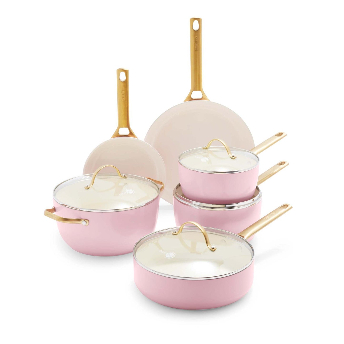 RESERVE CERAMIC NONSTICK 10PC COOKWARE SET BLUSH