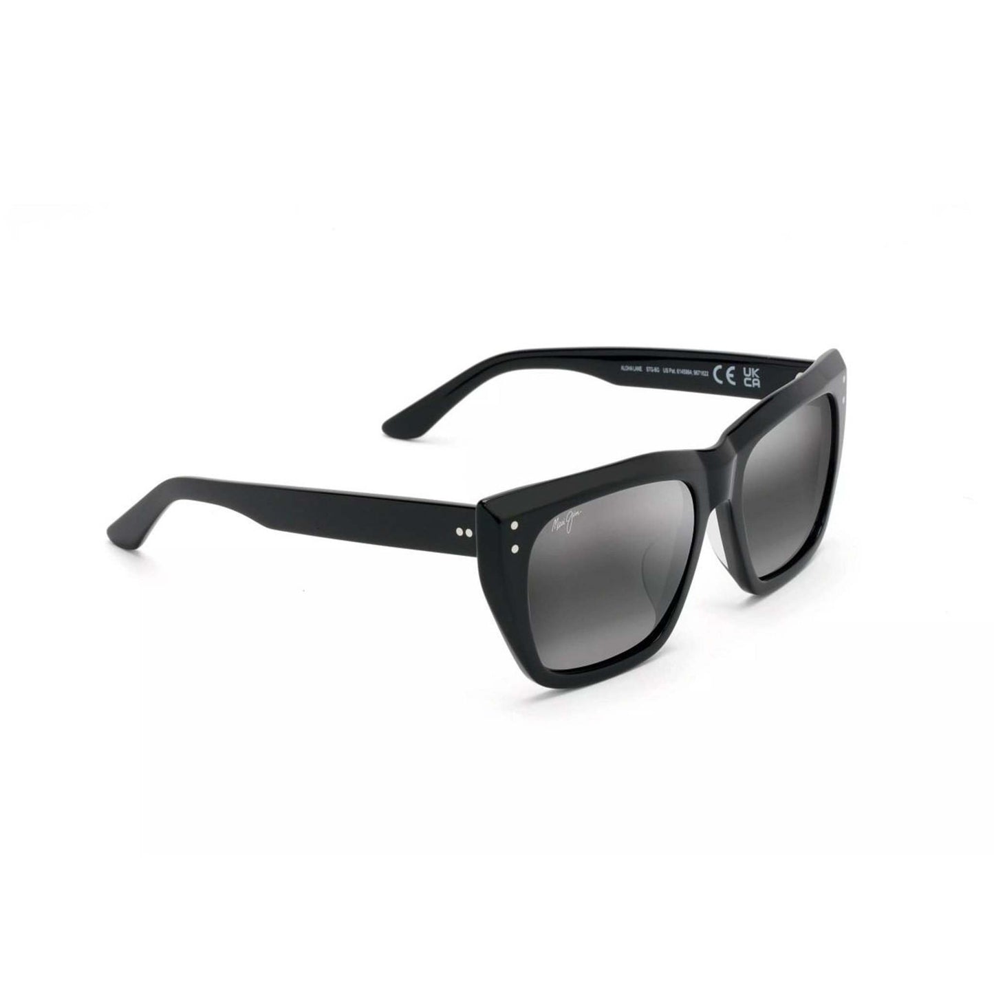 ALOHA LANE POLARIZED SUNGLASSES BLACK FRAME NEUTRAL GRAY LENS