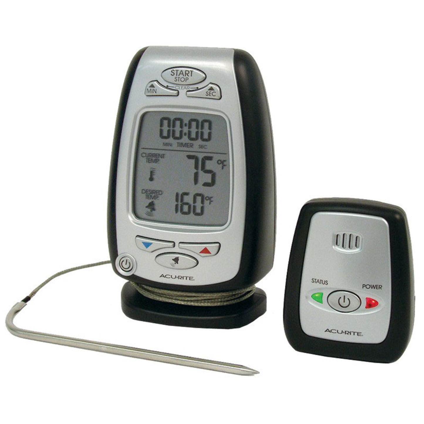 WIRELESS REMOTE DIGITAL COOKING THERMOMETER & TIMER FOR OVEN GRILL FRYER