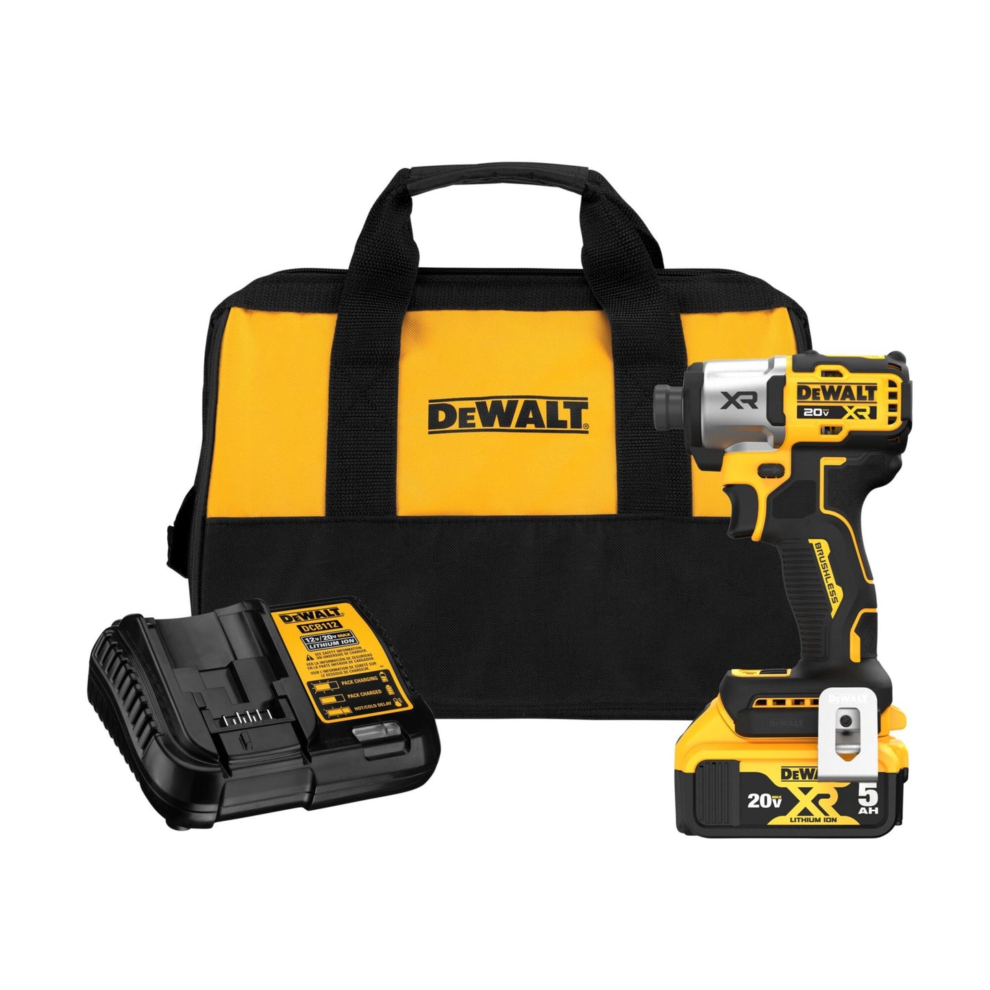 20V MAX XR BRSUHLESS CORDLESS 3 SPEED 1/4" IMPACT DRIVER KIT