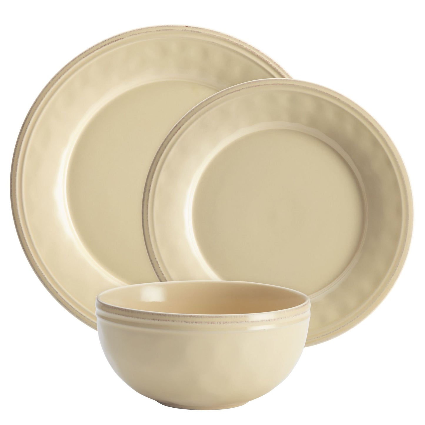 CUCINA 16PC STONEWARE DINNERWARE SET CREAM