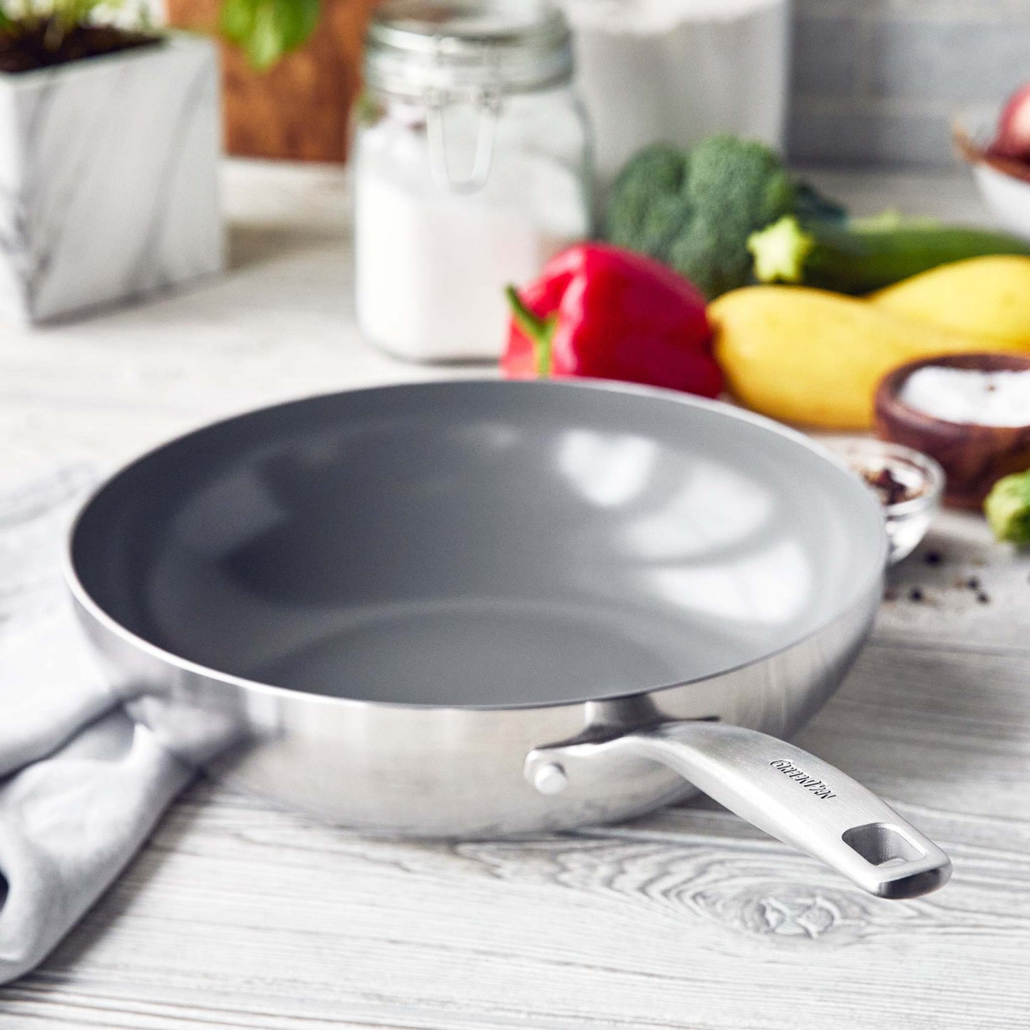 CHATHAM 11" TRI-PLY STAINLESS STEEL NONSTICK WOK