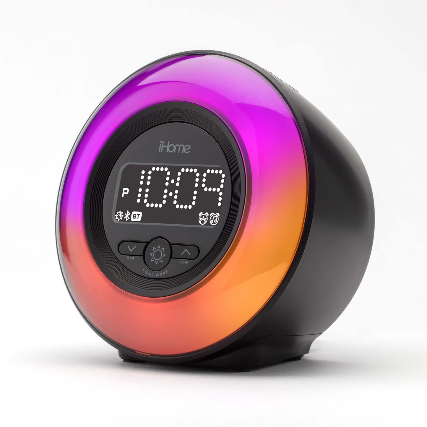 BLUETOOTH COLOR CHANGING ALARM CLOCK RADIO W/ USB CHARGING