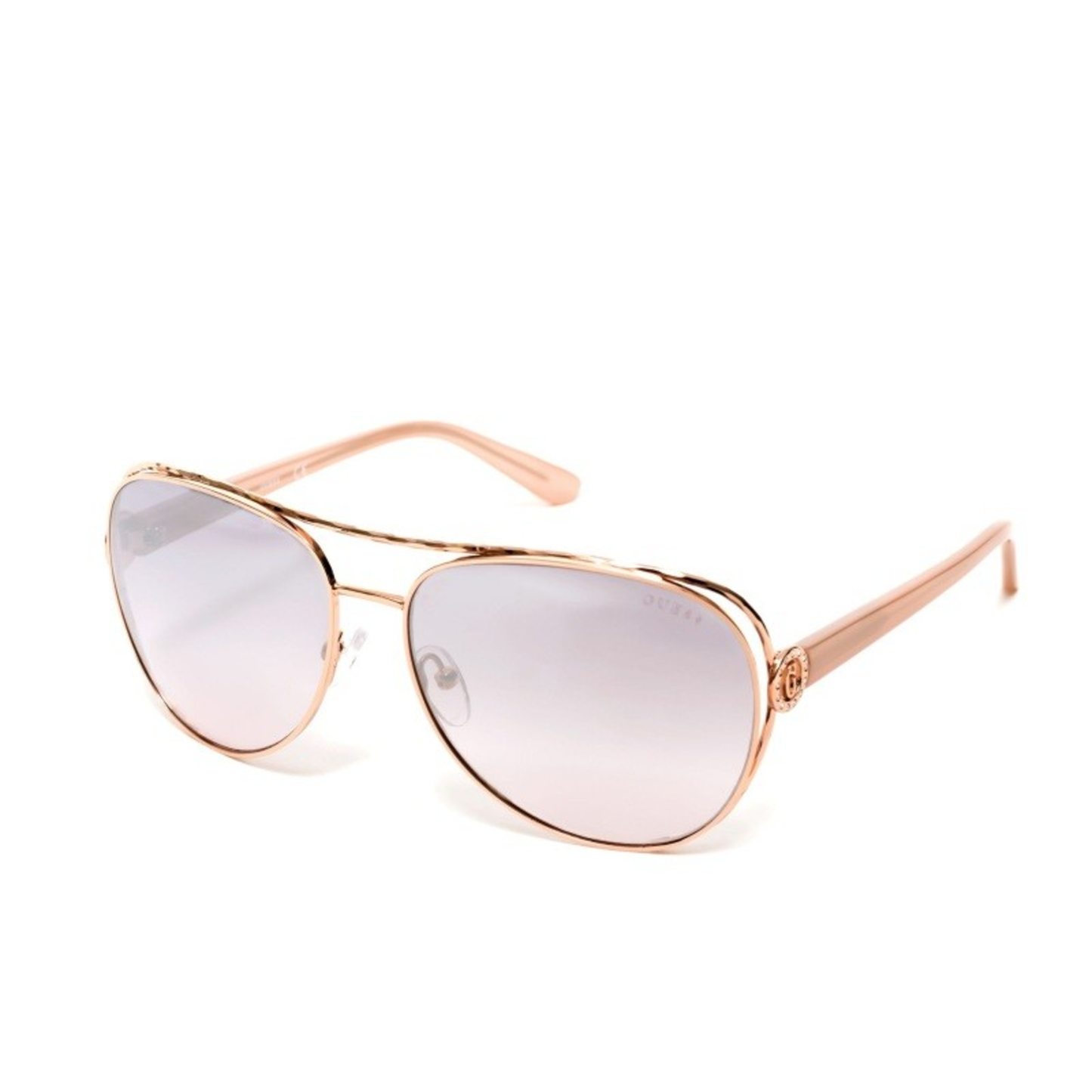 FACTORY SHINY ROSE GOLD PILOT SUNGLASSES