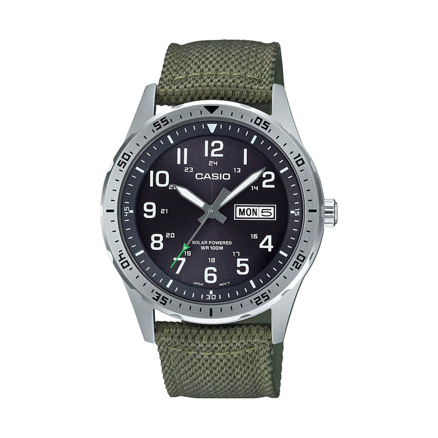 MENS CLASSIC DIVER INSPIRED ANALOG SOLAR NYLON WATCH