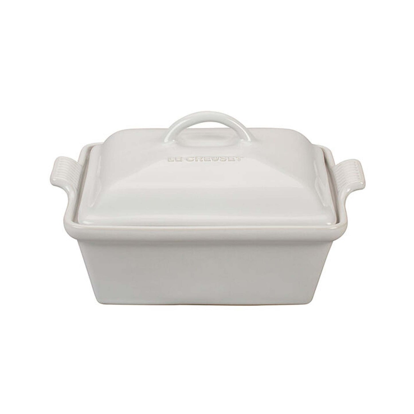 2.5QT HERITAGE STONEWARE COVERED SQUARE CASSEROLE