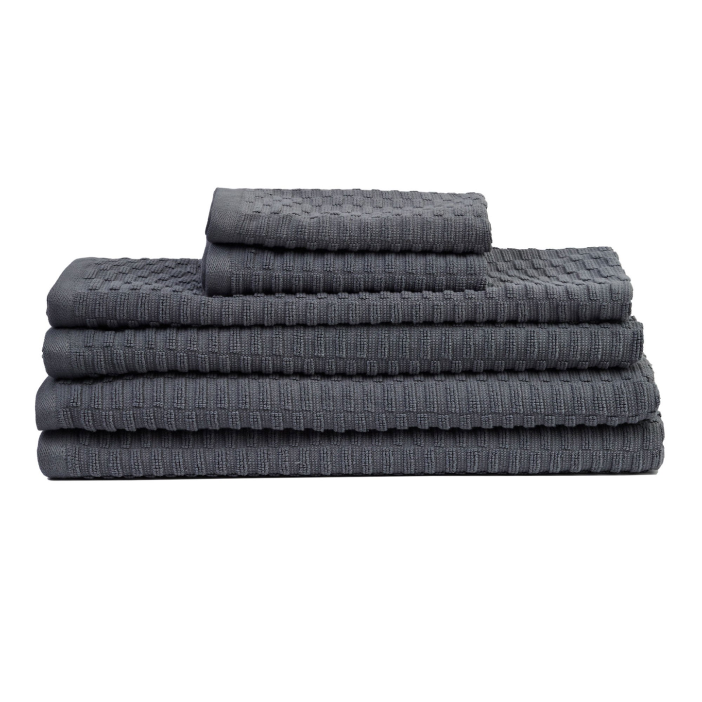 LISBON TOWEL 6 PIECE SET - (GRAY)