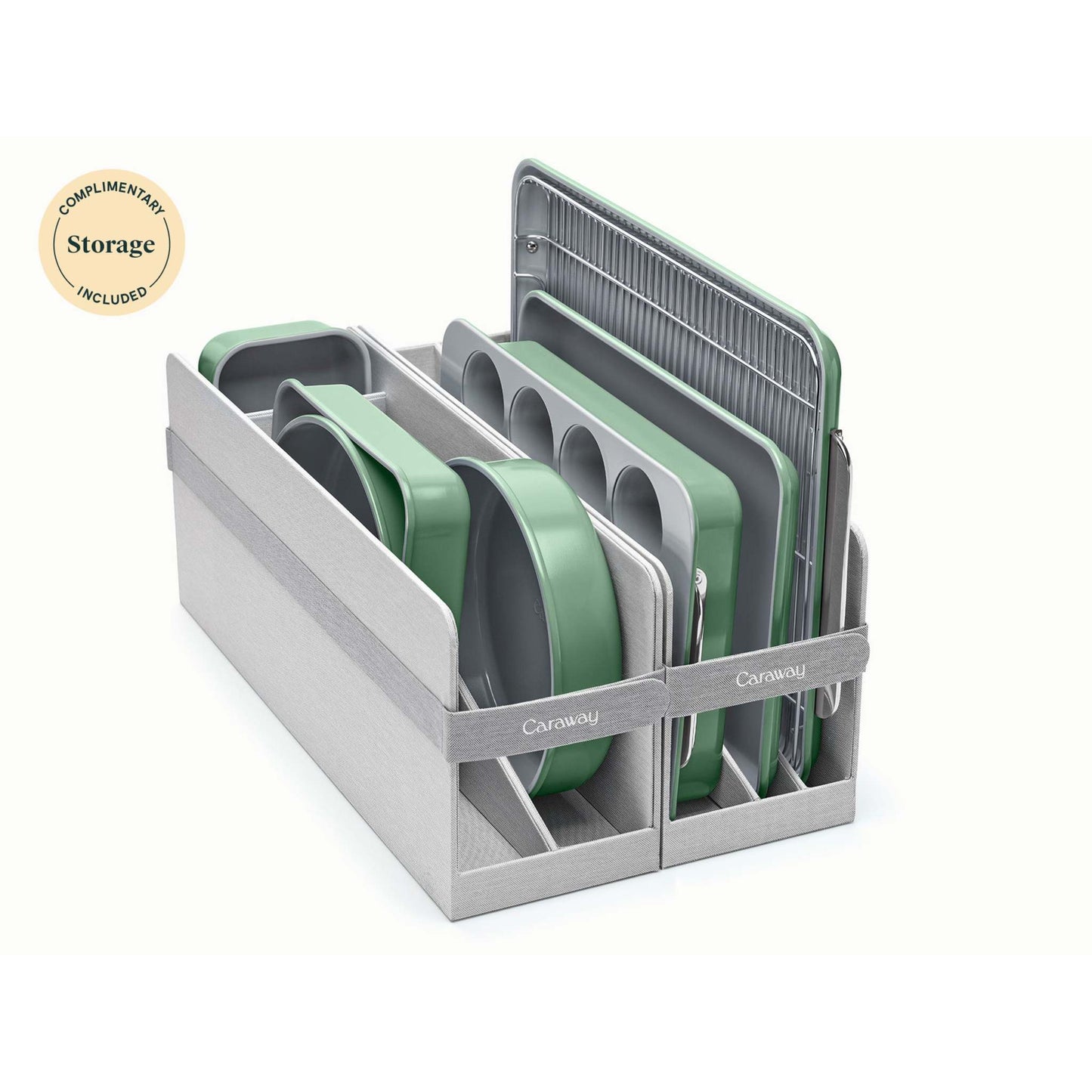 11PC NON-TOXIC NONSTICK CERAMIC MEGA BAKEWARE SET SAGE