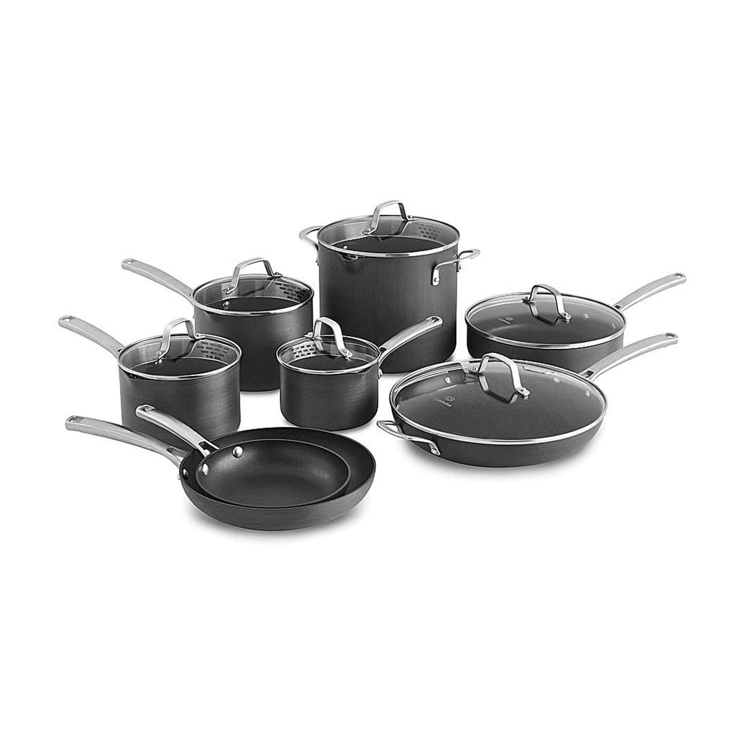 CLASSIC 14PC HARD-ANODIZED NONSTICK COOKWARE SET
