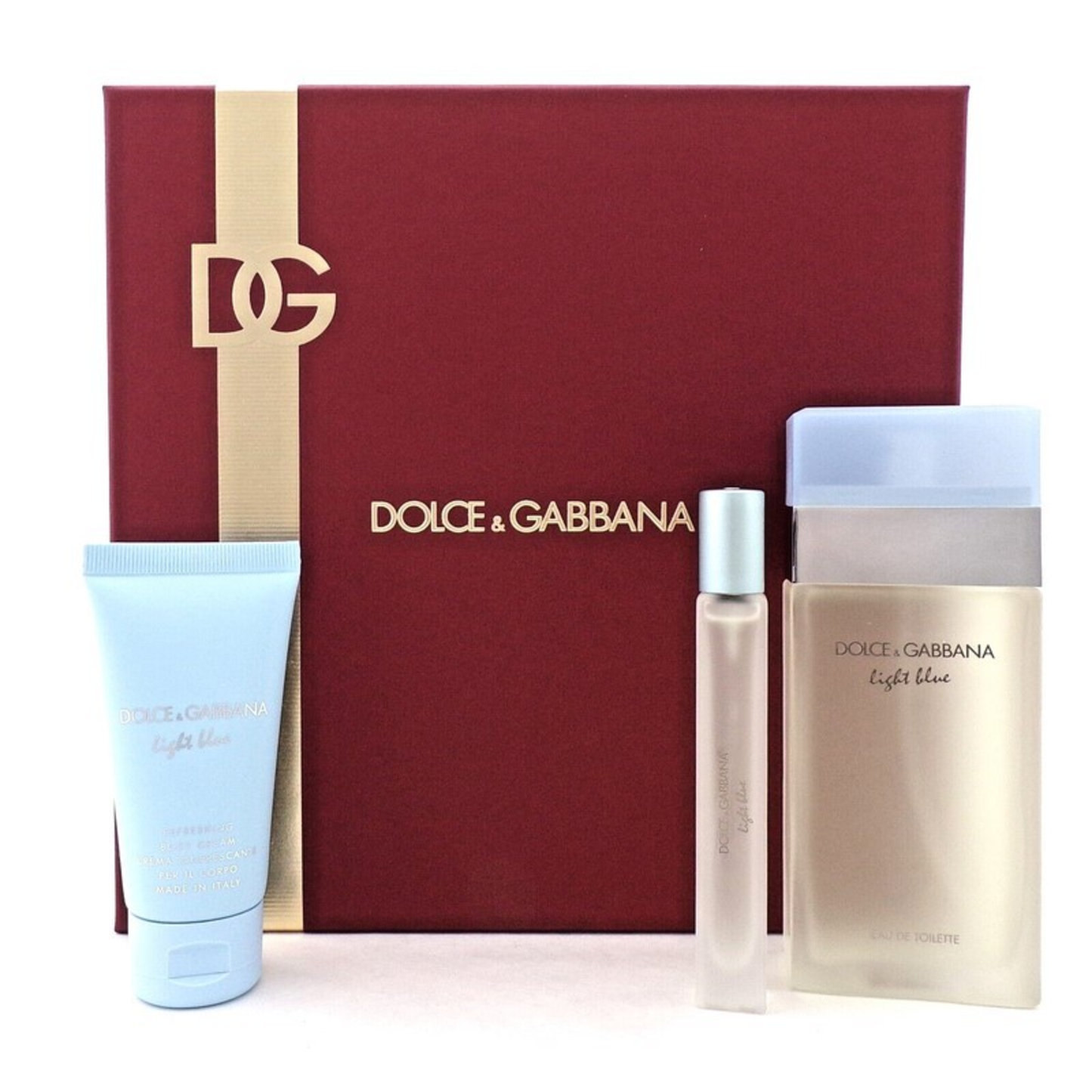 LIGHT BLUE (W) 3PCS SET: 100ML EDT+50ML BC+10ML EDT SPRAY