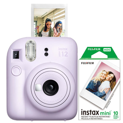 INSTAX MINI 12 INSTANT CAMERA W/ 10 COUNT FILM LILAC