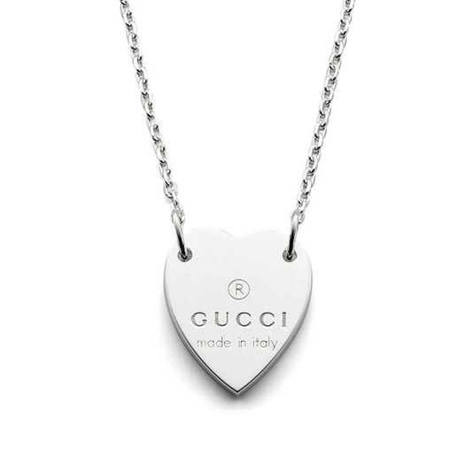 NECKLACE TRADEMARK HEART PENDANT IN STERLING SILVER