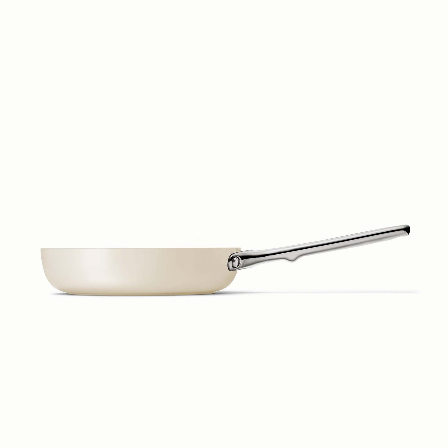 8" NONSTICK CERAMIC FRY PAN CREAM