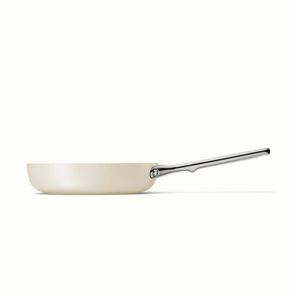 8" NONSTICK CERAMIC FRY PAN CREAM