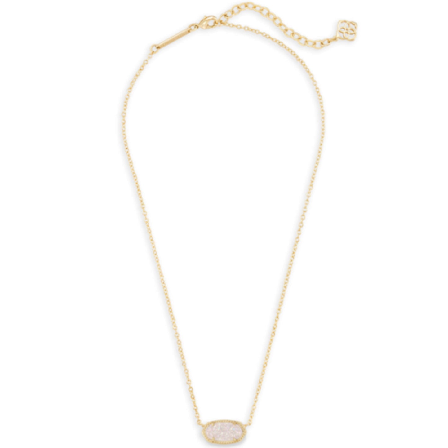KENDRA SCOTT ELISA PENDANT NECKLACE IN IRIDESCENT DRUSY