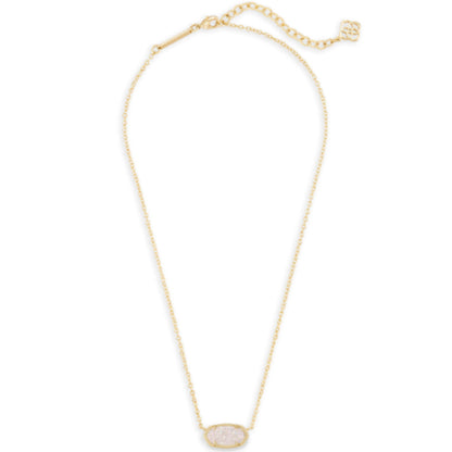 KENDRA SCOTT ELISA PENDANT NECKLACE IN IRIDESCENT DRUSY