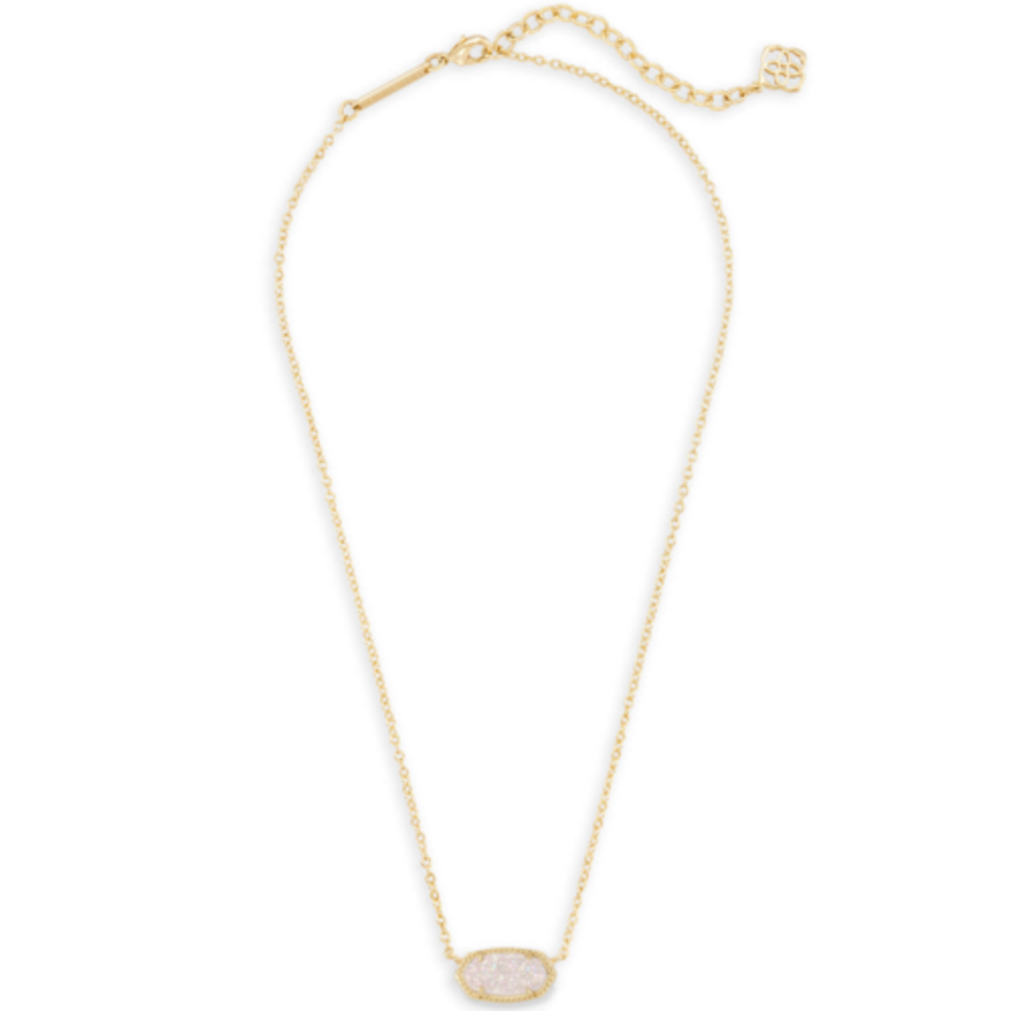 KENDRA SCOTT ELISA PENDANT NECKLACE IN IRIDESCENT DRUSY