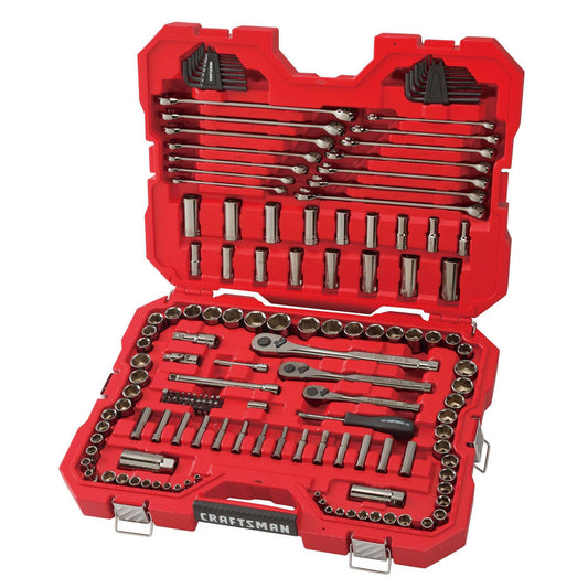 121PC GUNMETAL CHROME MECHANICS TOOLS SET