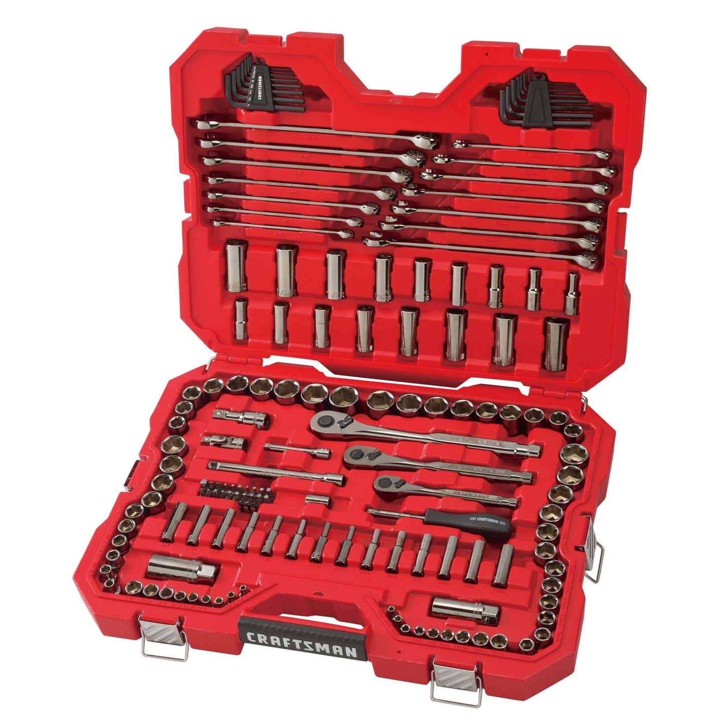 121PC GUNMETAL CHROME MECHANICS TOOLS SET