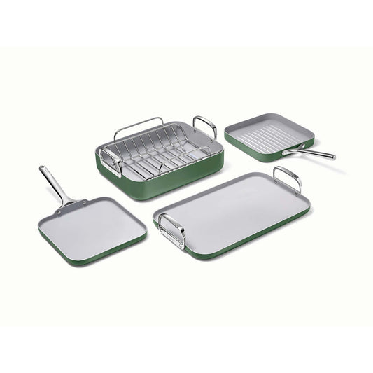 5PC SQUARE COOKWARE SET SAGE