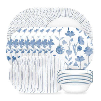 BOTANICAL STRIPES 32PC DINNERWARE SET