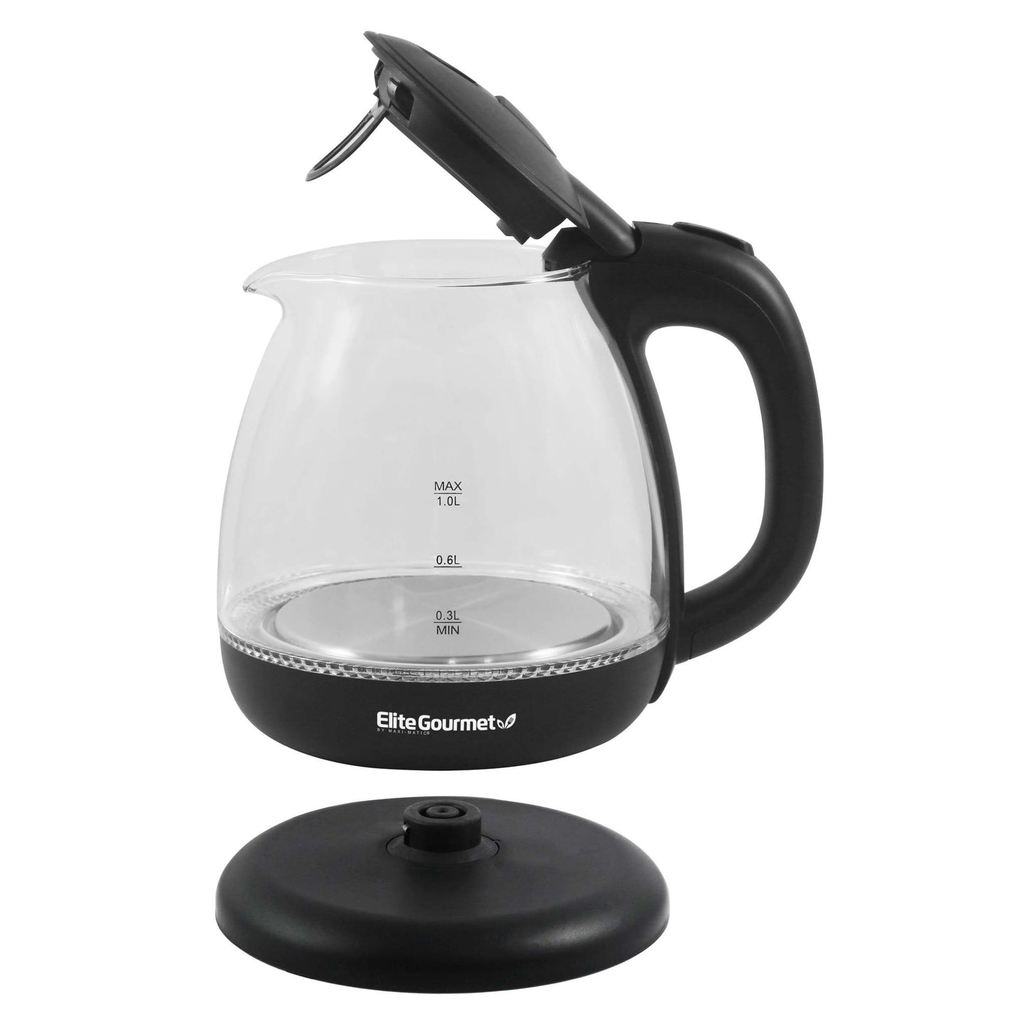 GOURMET 1L ELECTRIC GLASS WATER KETTLE