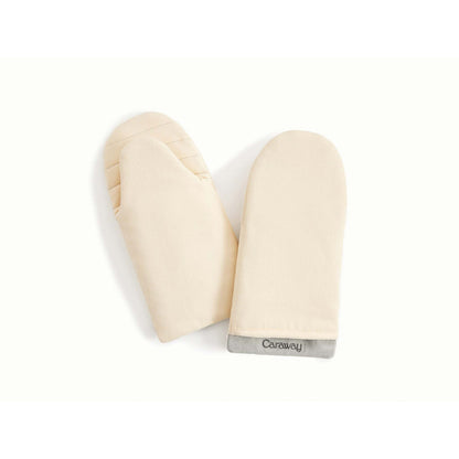 2PC LINEN OVEN MITTS CREAM