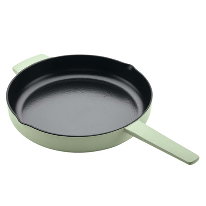 ENAMELED CAST IRON 12" SKILLET PISTACHIO