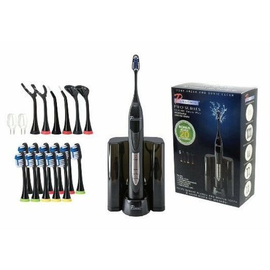 RECHARGEABLE SONIC TOOTHBRUSH WITH 12 BRUSH HEADS