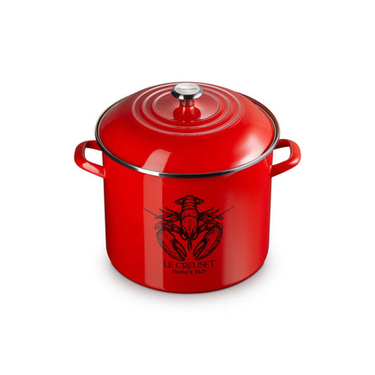 20QT ENAMEL ON STEEL TRADITIONAL LOBSTER STOCKPOT W/ LID