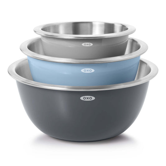 GOOD GRIPS 3PC STAINLESS STEEL MIXING BOWL SET