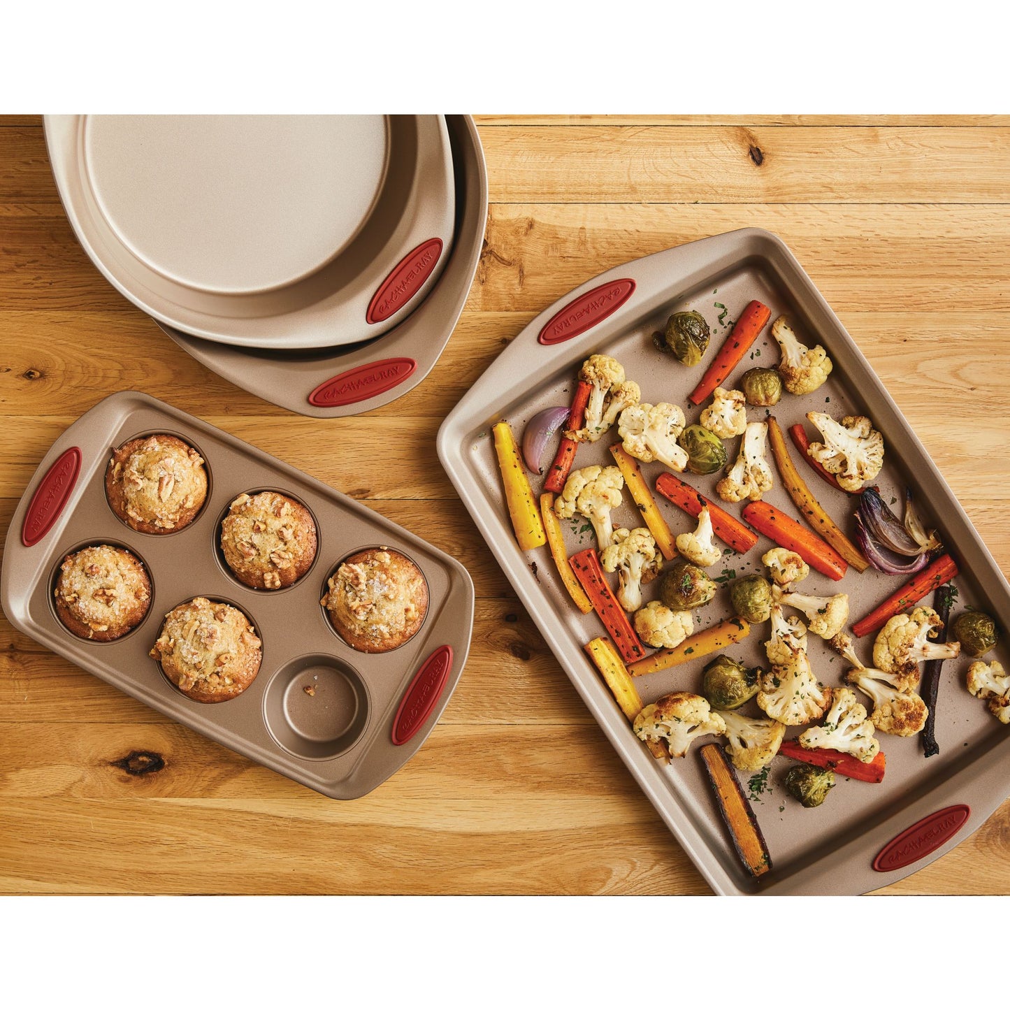 4PC CUCINA BAKEWARE SET CRANBERRY
