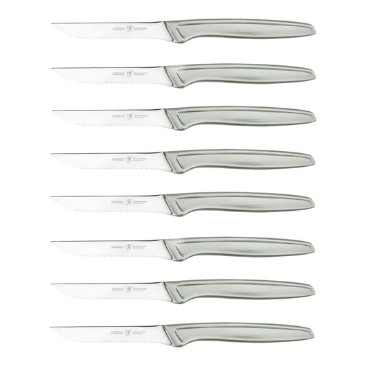8PC STAINLESS STEEL SERRATED STEAK KNIFE SET