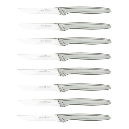 8PC STAINLESS STEEL SERRATED STEAK KNIFE SET